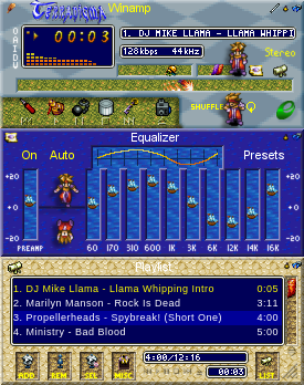 This Terranigma skin for Winamp was designed by Autocon.