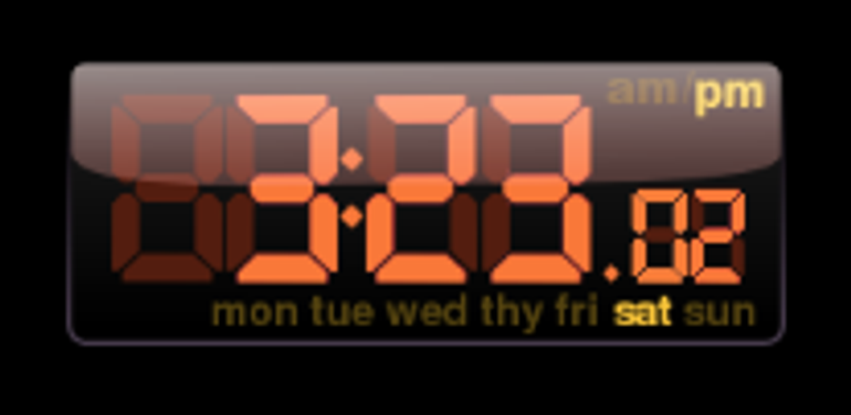 orange theme for digitalclock