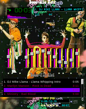 The first Deee-Lite skin. Based on artwork of their album : World Clique.