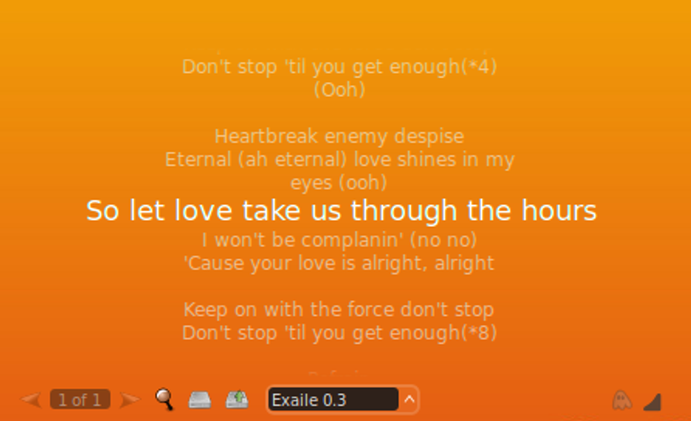 Lyrics screenlet