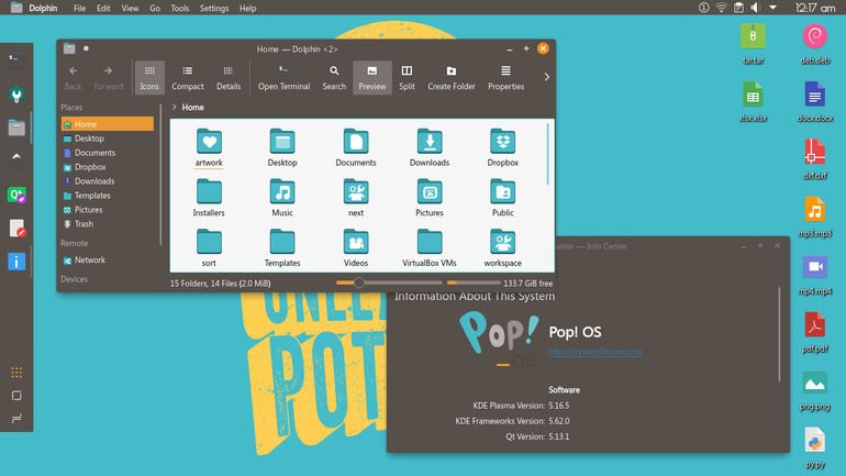 PopKde plasma theme