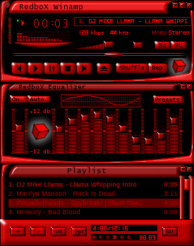 Skin RedboX pour winamp 2.9x