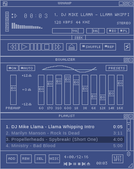 FlatBlue for Winamp 2.9