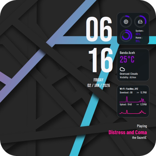 Regulus Dark - Conky theme