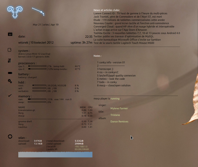 conky info