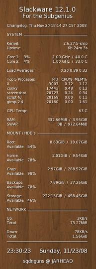 Slackware Conky