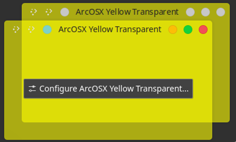 Arc OSX Yellow Transparent