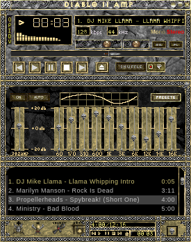 Diablo II Winamp Skin v1.10 by Torsten Steiner