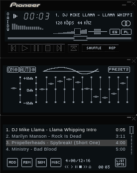 Winamp "Pioneer Hi-Fi" Created by JIEuTEHAHT_KOJIOM6O at 24.07.2010