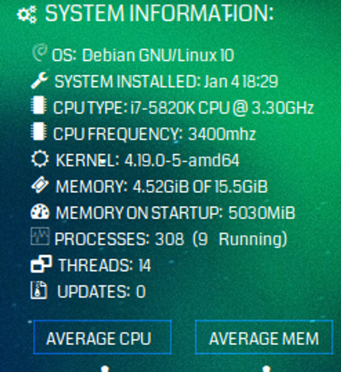 Conky GVS-Plus for 6 CPU