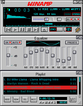 A skin based on the style of an old Compaq Media player program.