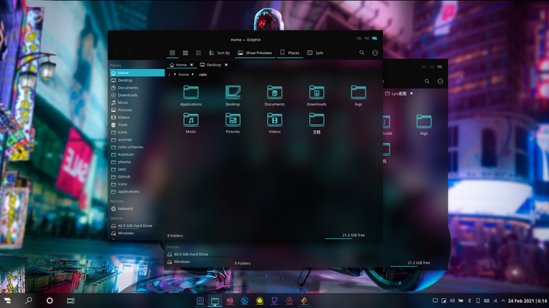 Lyra-dark Aurorae Theme