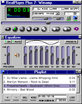 Realplayer Plus 7: Winamp