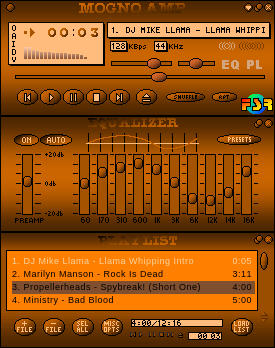 MOGNO AMP - Um "Skin" para Winamp