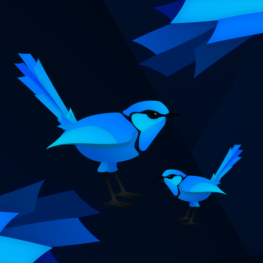 FairyWren - Icon Set - Blue