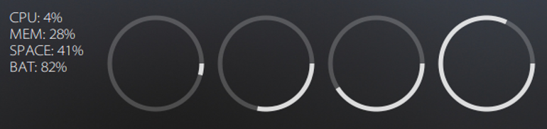 "Rings" Meters for Conky