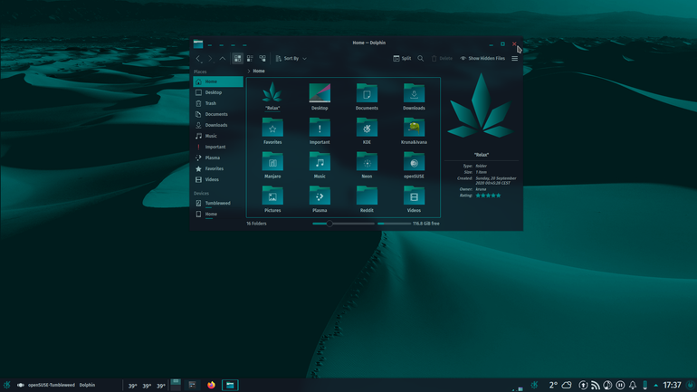 KDE-Story-Flat Aurorae Theme