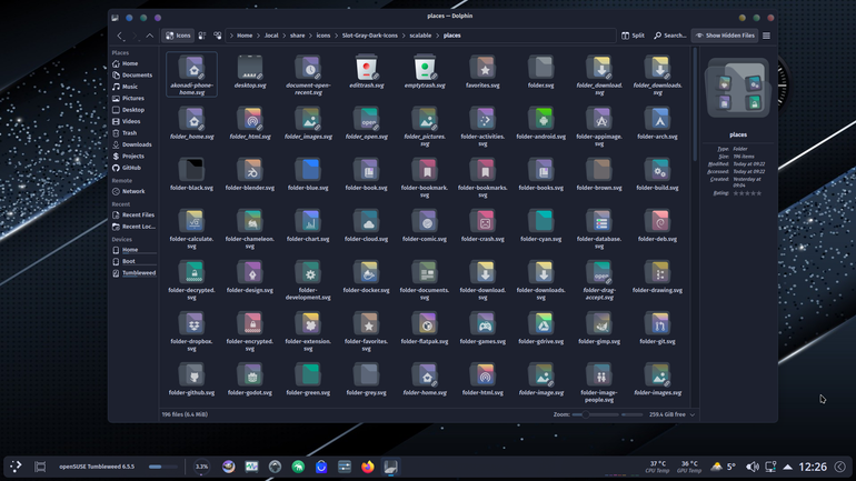 Slot Gray Dark Icons