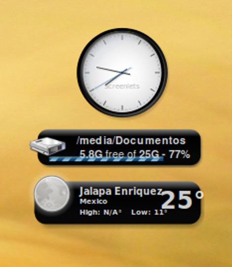 Dark & Candy - Screenlet Theme