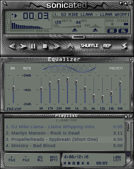 sonicated skin for winamp(v2.0)