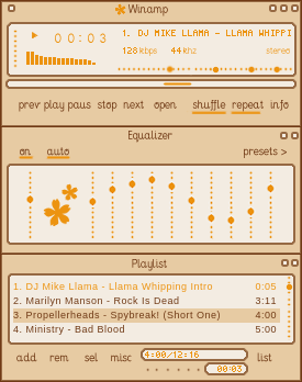 Orange Blossom - Winamp 5.2 Classic Skin