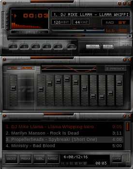 "73" skin for Winamp 2.x