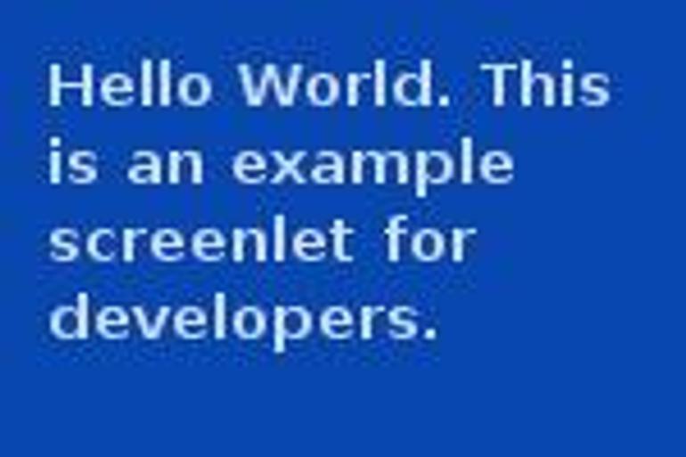 HelloWorldScreenlet