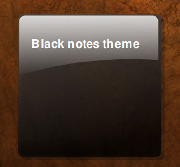 Black theme for notes screenlet
