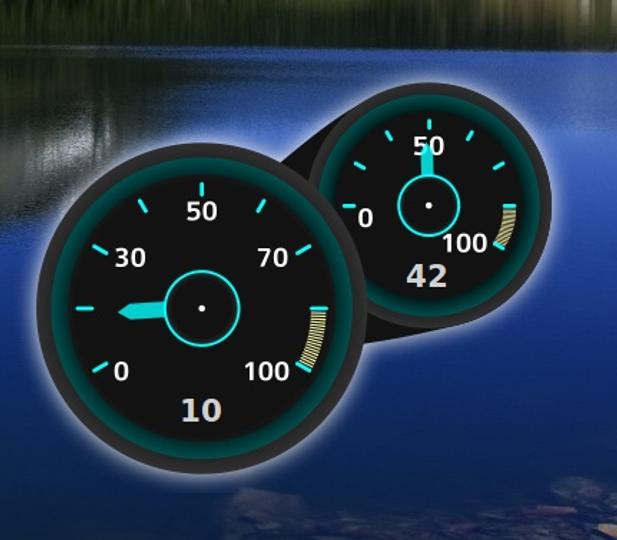 BXBox-Cyan theme for CPUMeter screenlet