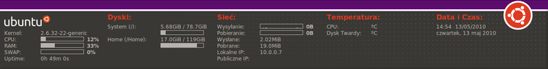Conky Ubuntu Lucid Theme- Polish