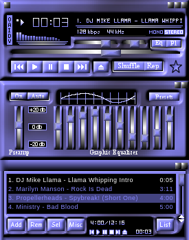 Cool Blue skin for WinAmp by Blue Jay