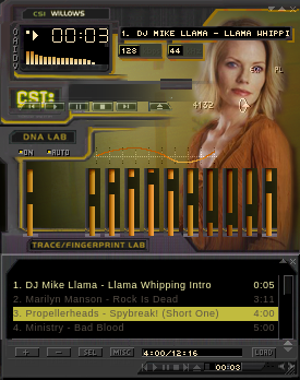 [CSI]Winamp skin - featuring Catherine Willows
