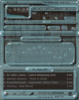 Metal On Glass for winamp 2.x