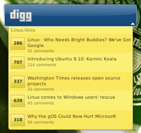 Digger (Digg screenlet)