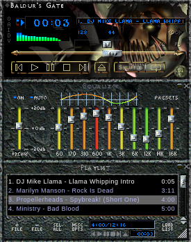 Baldurs' Gate WinAmp skin by: HTeVa01