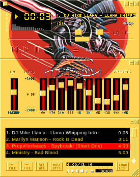 Winamp Skin "Screaming for Vengance"