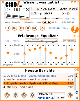 "Ciao-Skin" fr WinAMP (2.x) Version 2