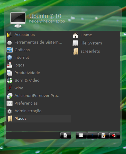 Menu Screenlet