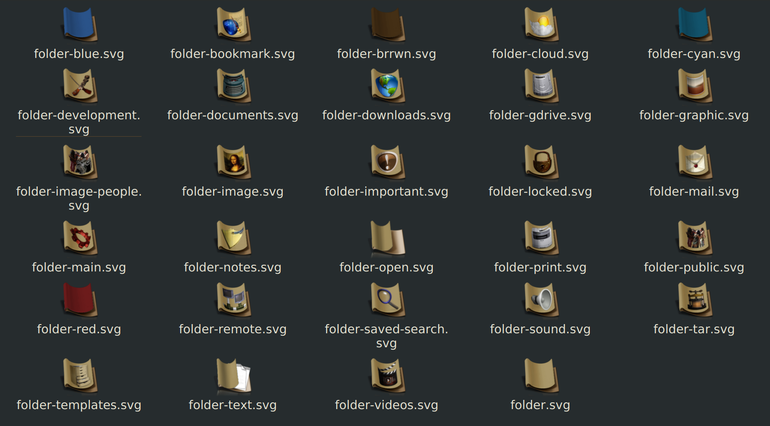 Icon Set Bright Cream Folder
